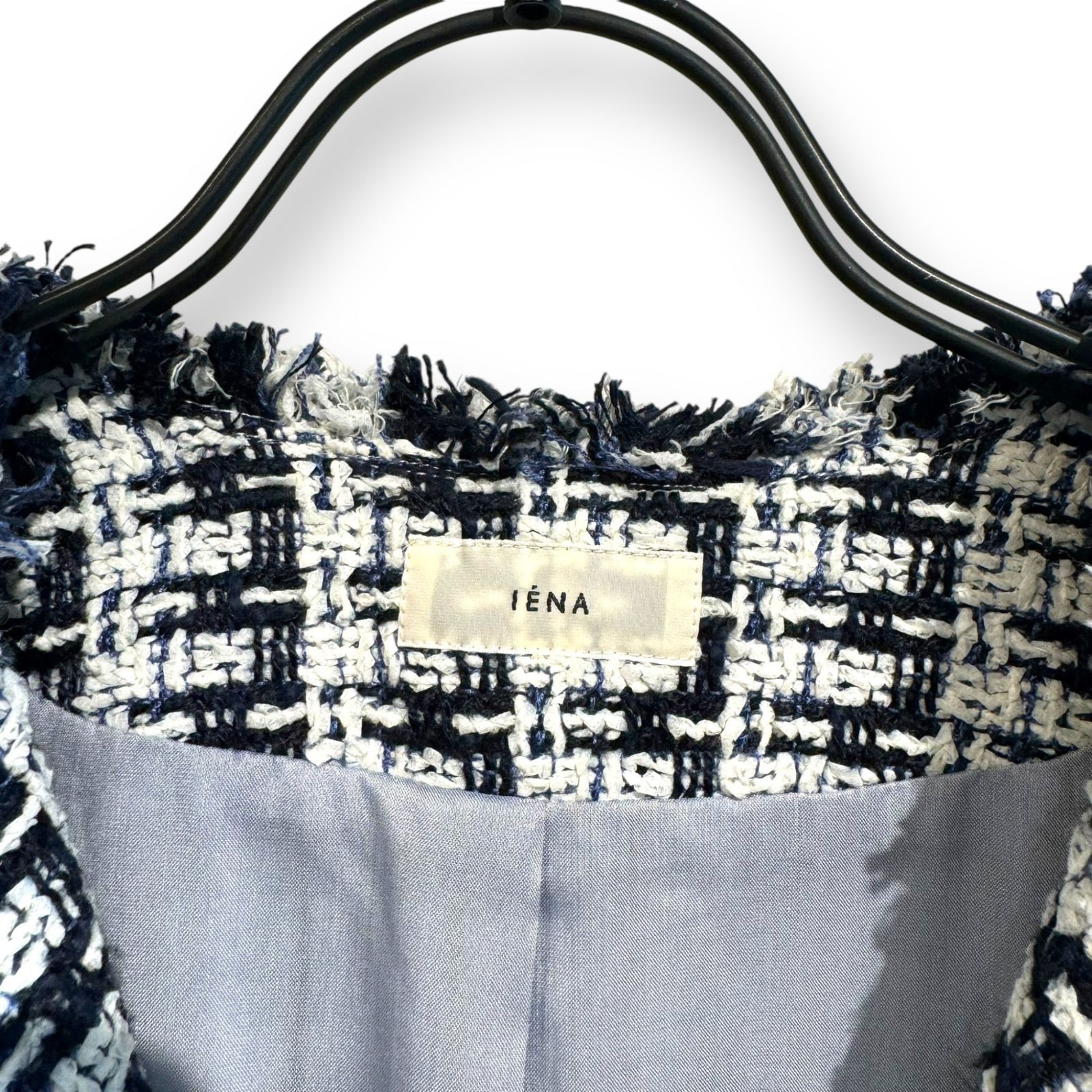 IENA (イエナ) ＆NAVY ブルーツイードジャケット 24010900202010