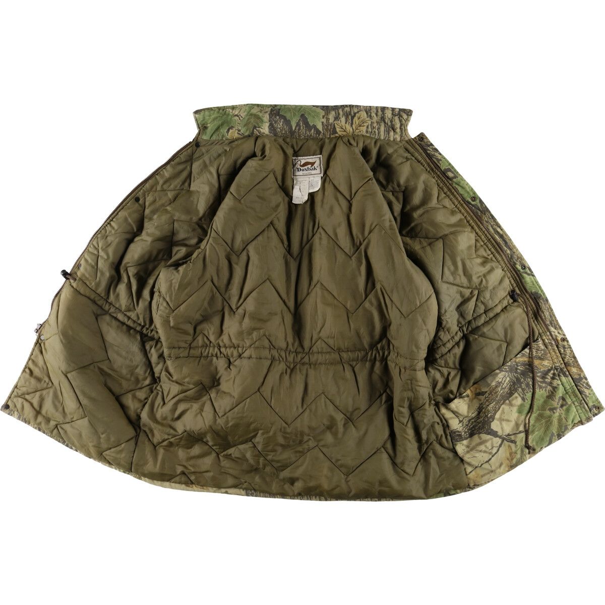 90s ビンテージ Duxbak リアルツリー USA製 ジャケット カモ柄 90's Duxbak リアルツリーカモ柄 パディングジャケット 