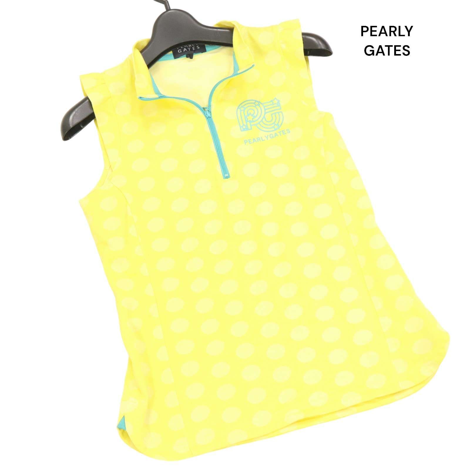【12月スーパーSALE 15％OFF】 GATES PEARLY パーリーゲイツ ハーフジップ ドット柄♪ 春夏 メンズウェア