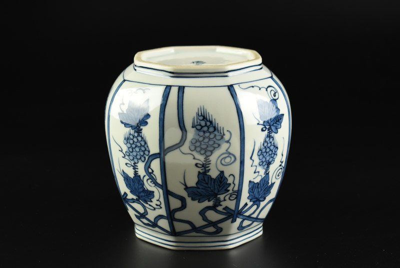 京焼・平安・高野昭阿弥・水指・染付・芋頭・茶道具・No.240721-10