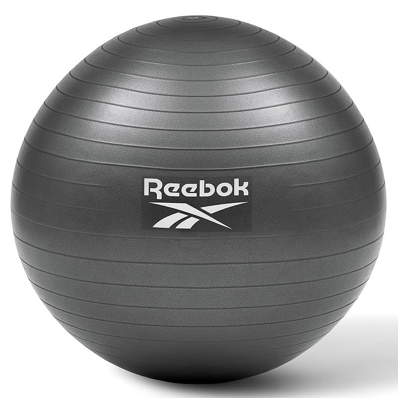 Reebok(リーボック) バランスボール 55cm トレーニング バランス ボール フィットネスボール ジムボール アンチバースト ハンドポンプ付き