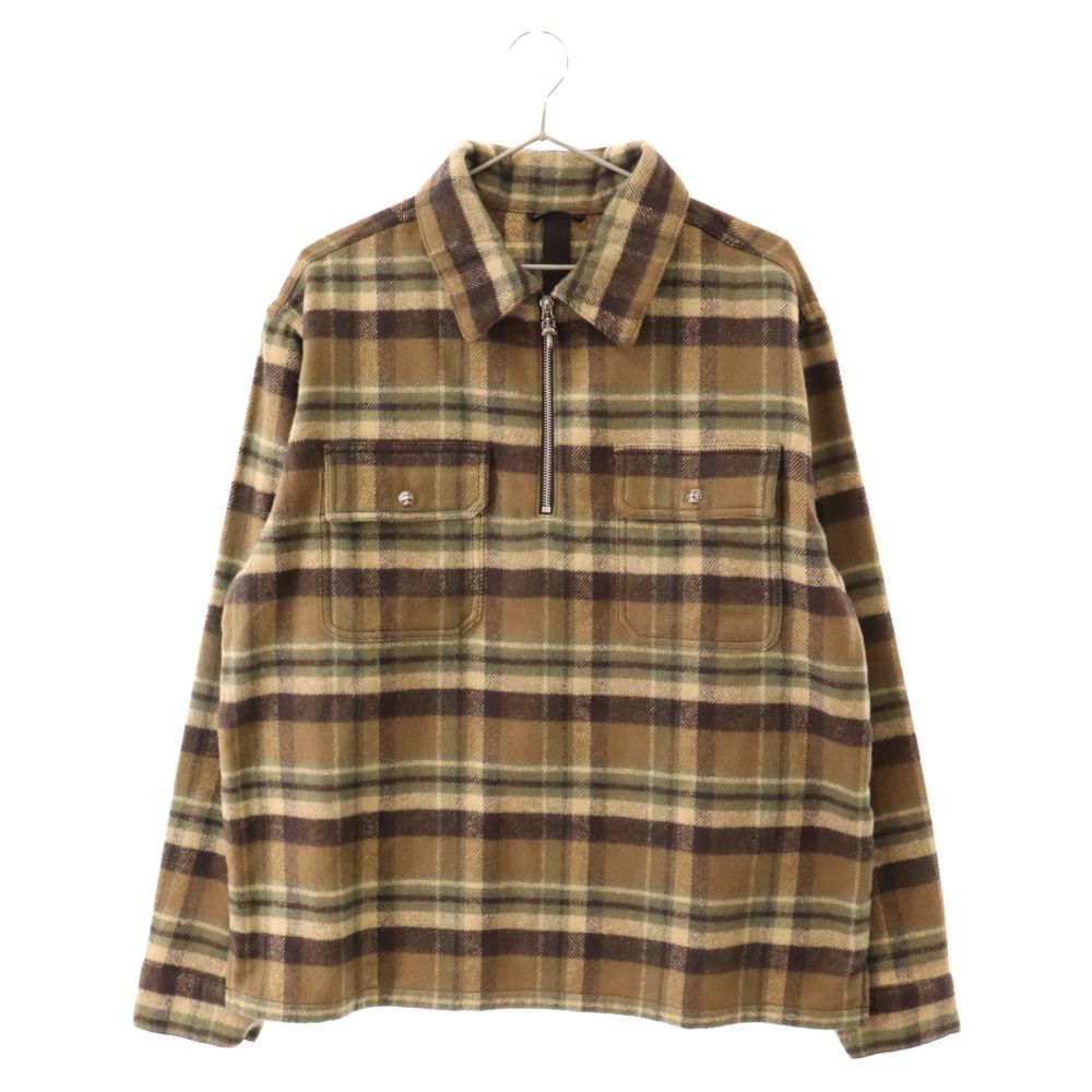 CHROME HEARTS (クロムハーツ) U UNDERDOG PLD ハーフジップ チェック