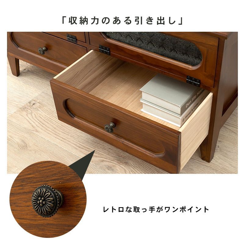 【完成品 】テレビボード フラップ 収納 アンティーク レトロ 引き出し 幅90 完成品 】テレビボード フラップ 収納 アンティーク レトロ 引き出し