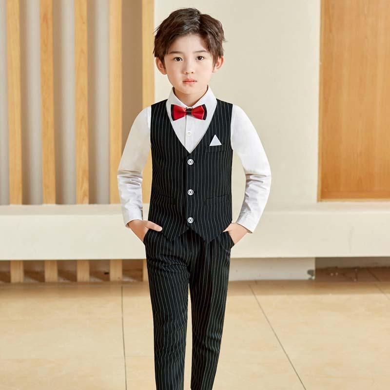 男の子用フォーマルスーツ150cm 紺色ストライプ 卒業式、七五三発表回