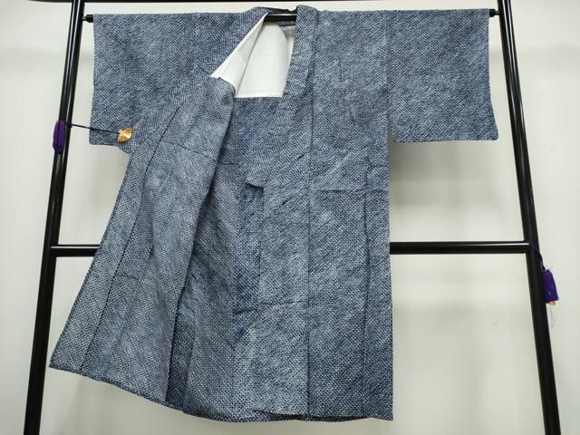 平和屋着物∴夏物 男性 浴衣 有松鳴海絞り 三浦絞り 斜線文 綿 ng