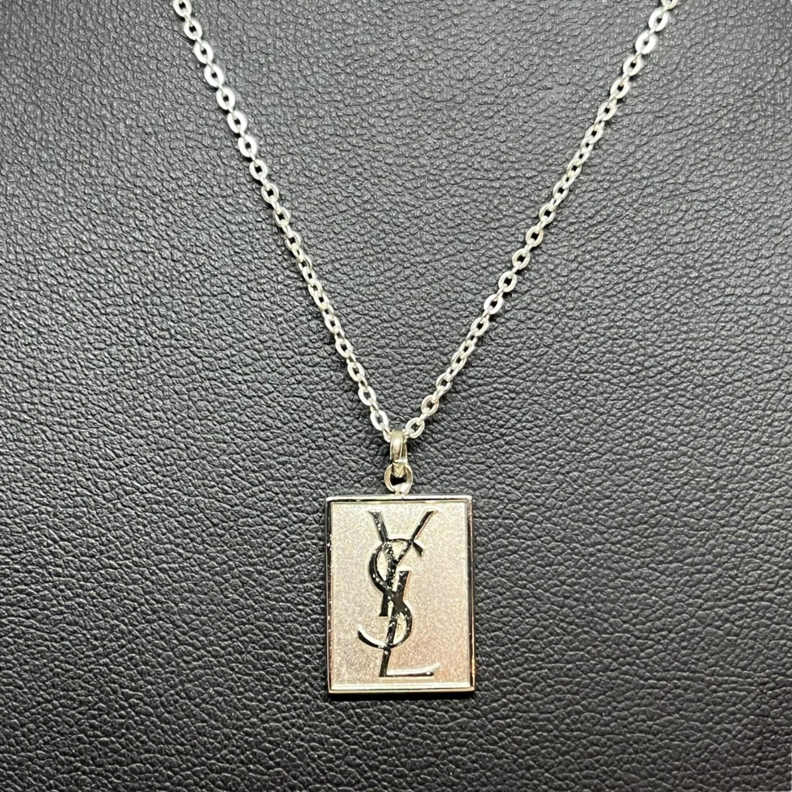 YVES SAINT LAURENT 純銀ネックレス シルバーネックレス サンローラン