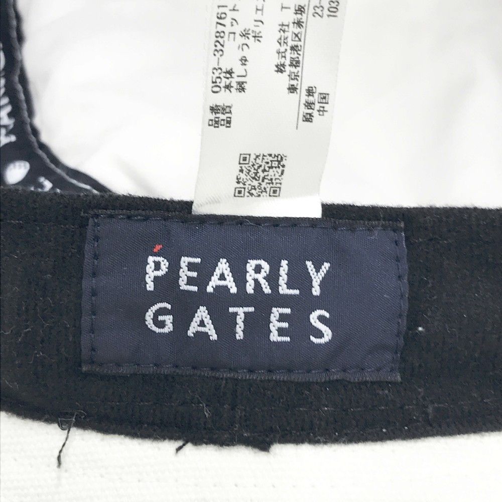 PEARLY GATES パーリーゲイツ 2023年モデル ハット ヤシの木柄 ホワイト系 FR [240101269580] ゴルフウェア ストスト