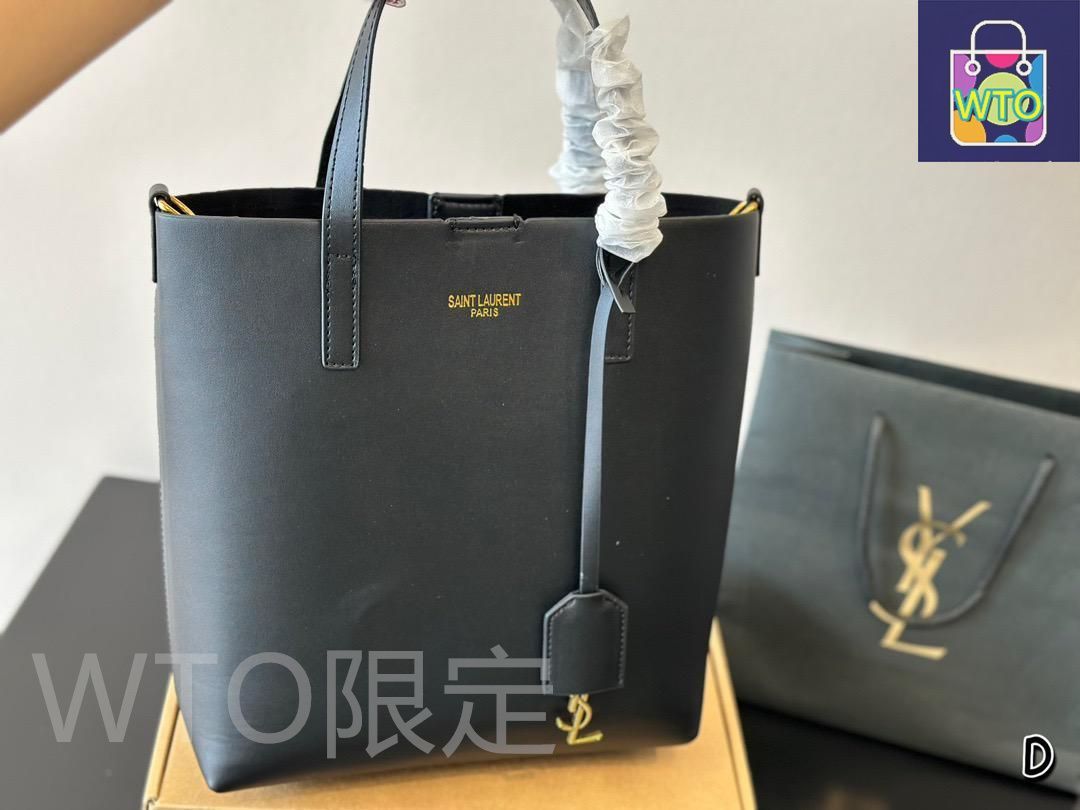 【未使用級】サンローラン ショッパー ミニトート 2way レザー グレー 未使用級】サンローラン ショッパー ミニトート 2way レザー グレー