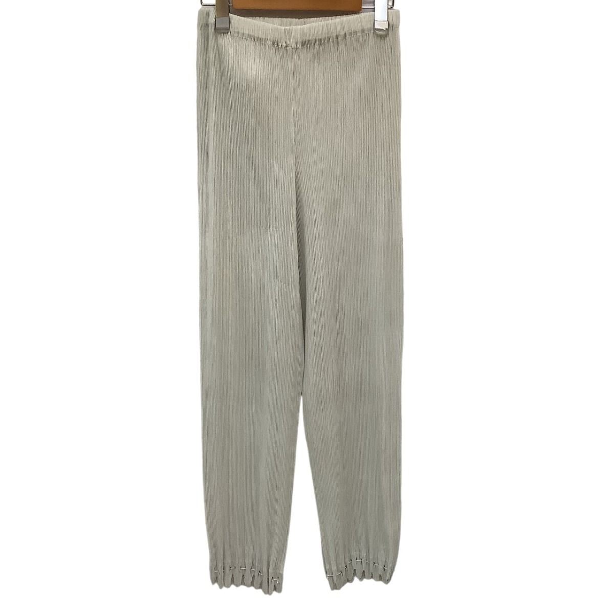 ♪♪ISSEY MIYAKE イッセイミヤケ パンツ 裾変形デザイン SIZE 3 IM04FF605 ライトグレー