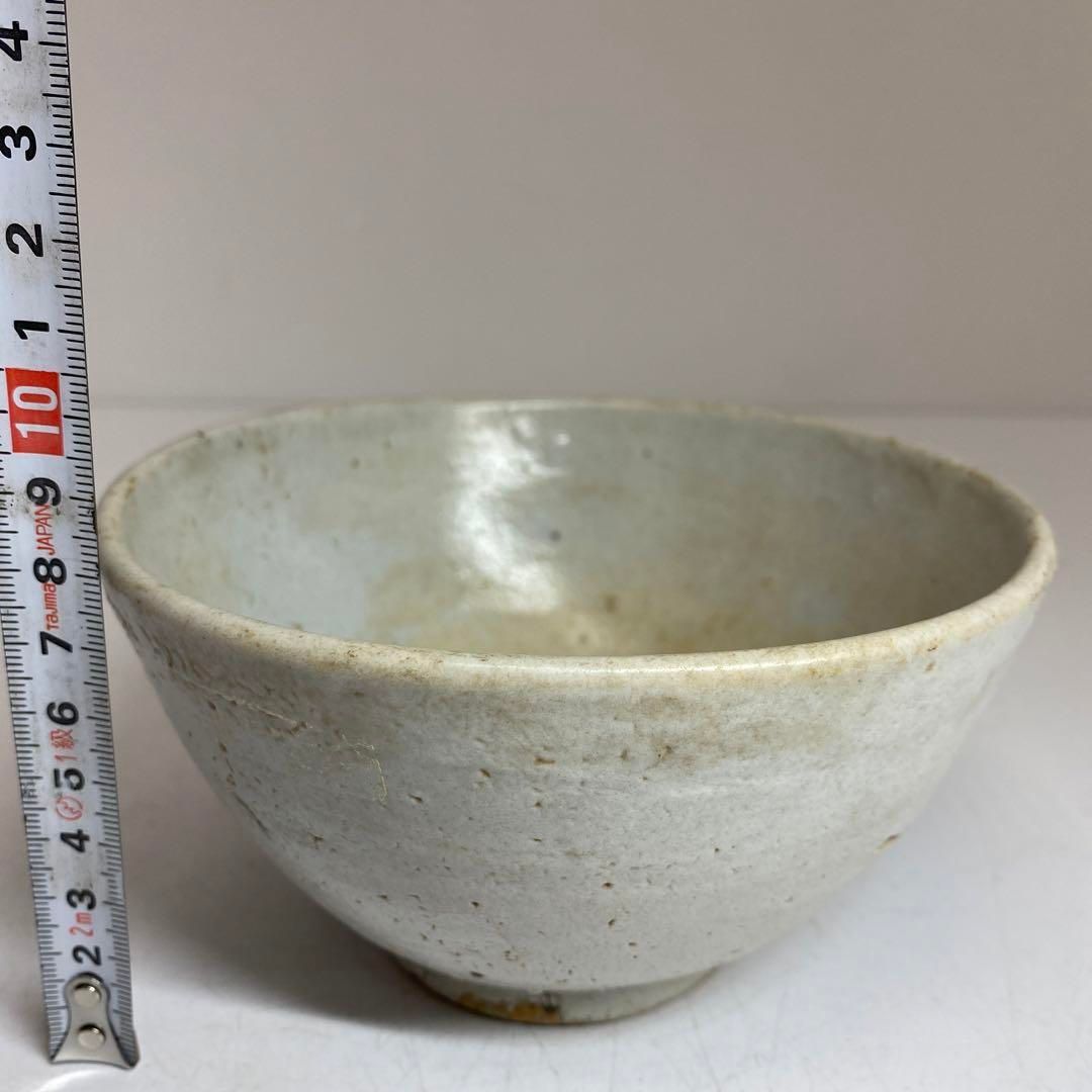 朝鮮古美術 李朝白磁茶碗 P 直径14.5cm 東H5-0903③タサチ