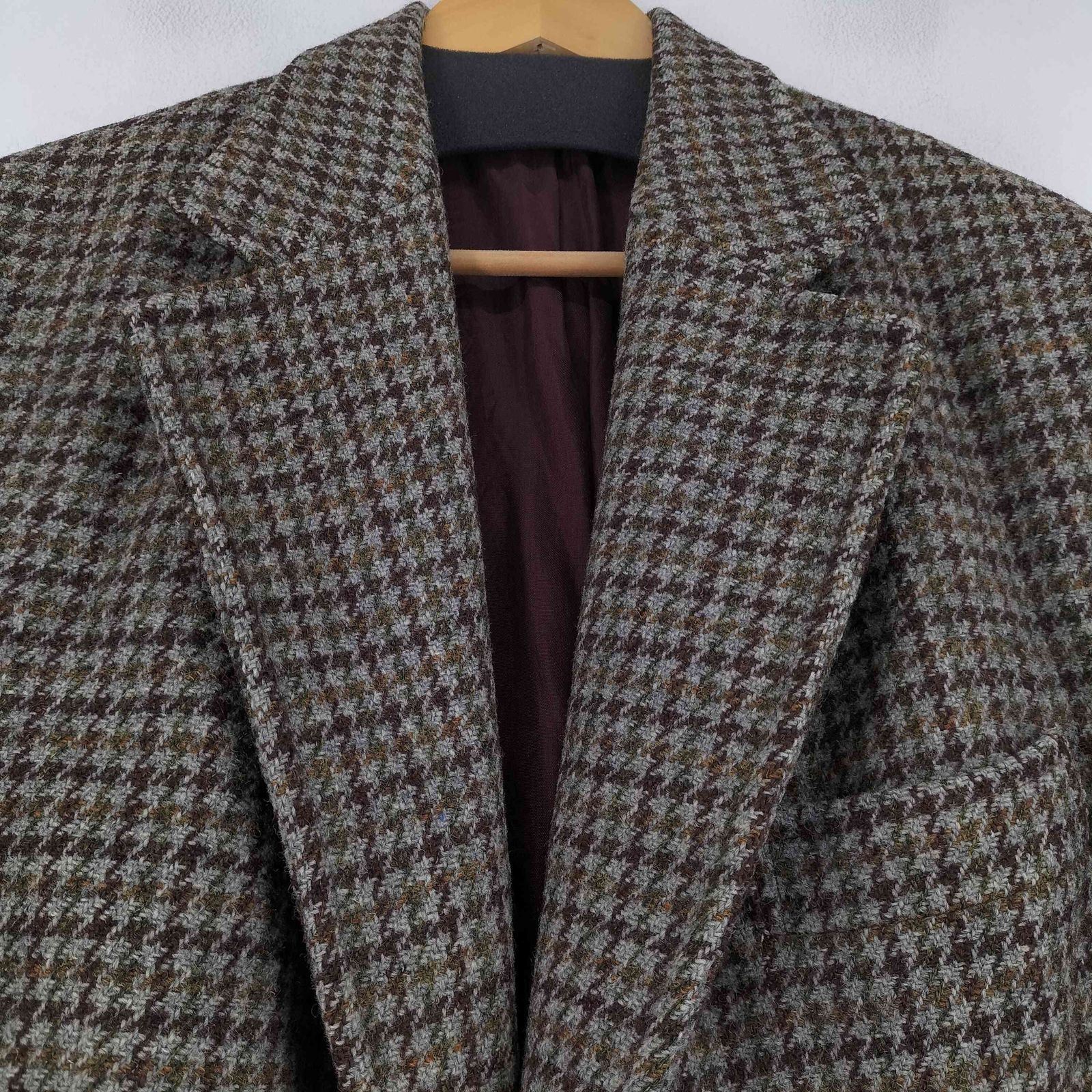 ハリスツイード Harris Tweed 千鳥格子 テーラードジャケット