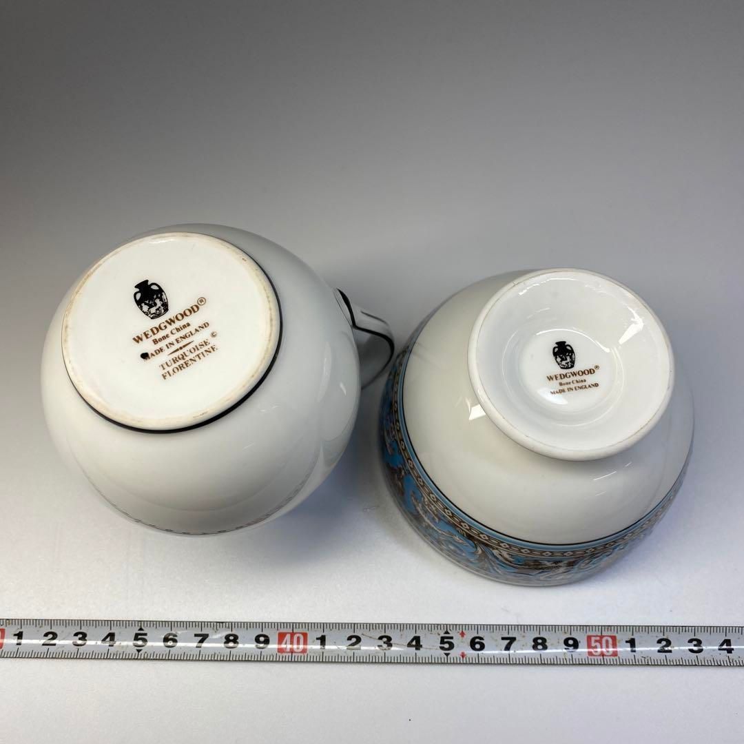 洋3 ウェッジウッド フロレンティーンターコイズ クリーマー＆シュガーポット SKLAD-KIRPICHA_RU