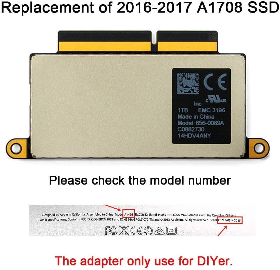 新品 Shanskrit M.2 NVME SSD変換アダプターカードMacBook Pro用2016 2017年NVME SSDアップグレードキットA1708用