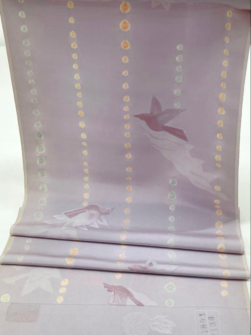 小紋 絞り 鳥 紋意匠 正絹 反物 - メルカリ