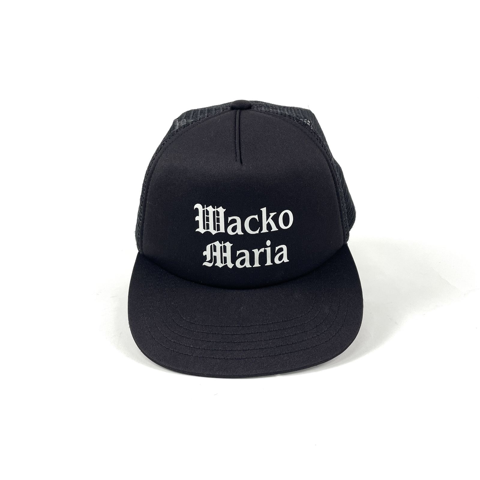 WACKO MARIA WMロゴ ブラックキャップ WACKO MARIA ワコマリア 24/SS 24SS-WMA-CP01 MESH CAP メッシュ