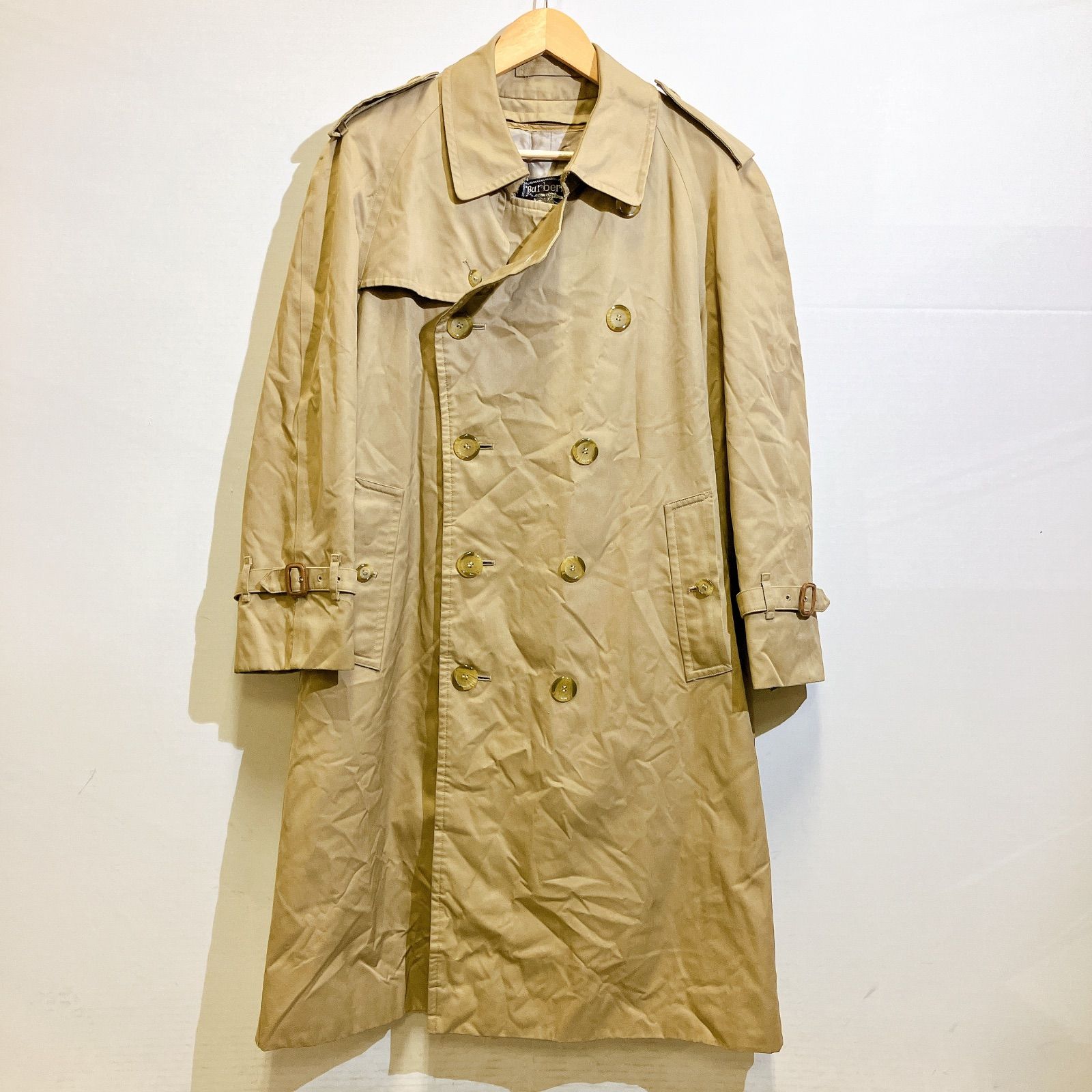 Burberry バーバリー トレンチコート ロングコート ライナー付き ベージュ系 メンズ アウター コート Lサイズ