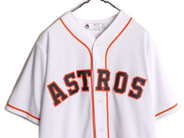 USA製 MLB オフィシャル Majestic アストロズ ベースボール シャツ メンズ M / ユニフォーム メジャーリーグ ゲームシャツ 半袖シャツ 野球 お得なクーポン配布中!】 USA製 MLB オフィシャル Majestic
