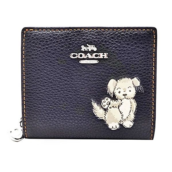 COACH コーチ スナップ ウォレット・ハッピー ドッグ 二つ折り財布