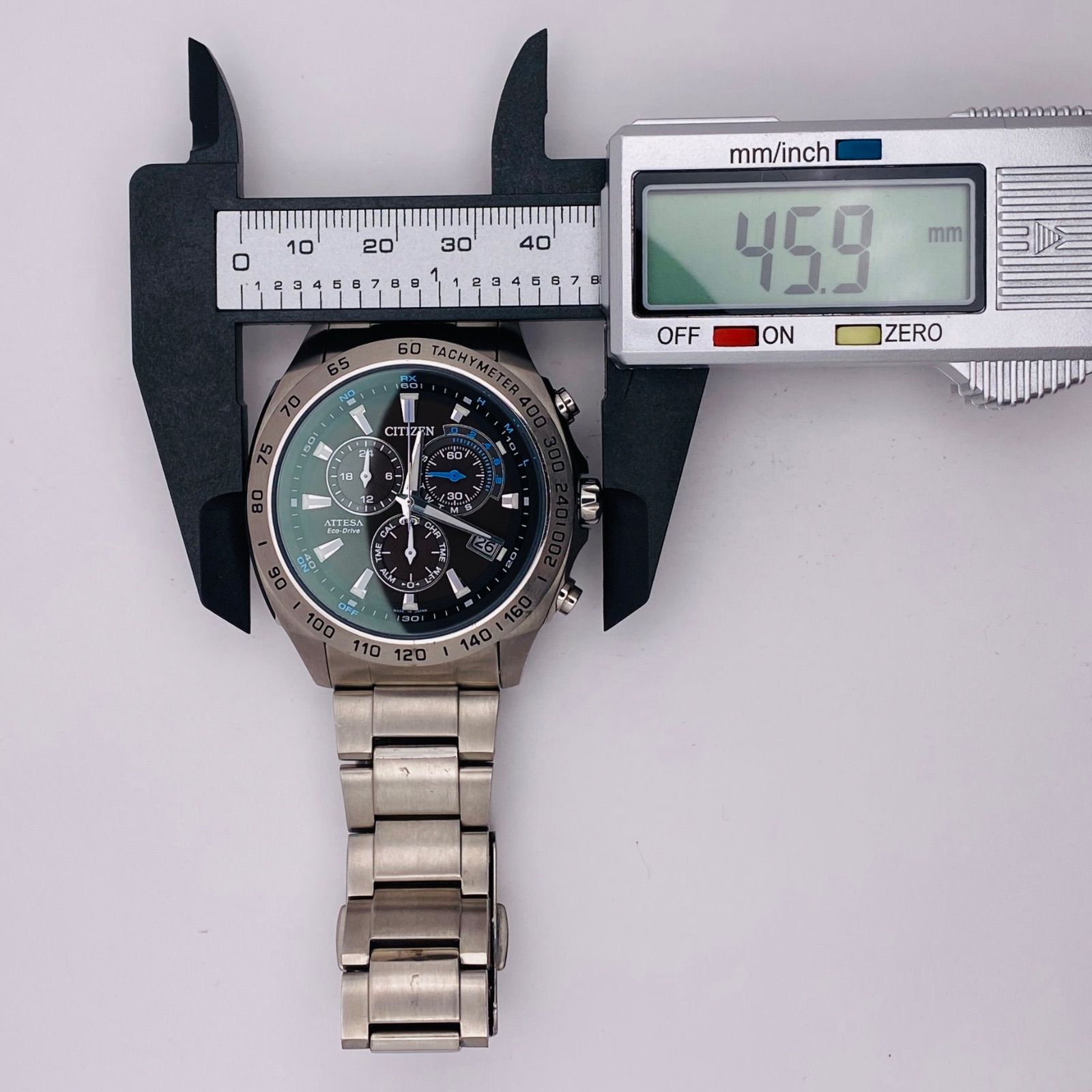 T197）良品 稼動品 CITIZEN シチズン 電波ソーラー ECO-DRIVE ATTESA 