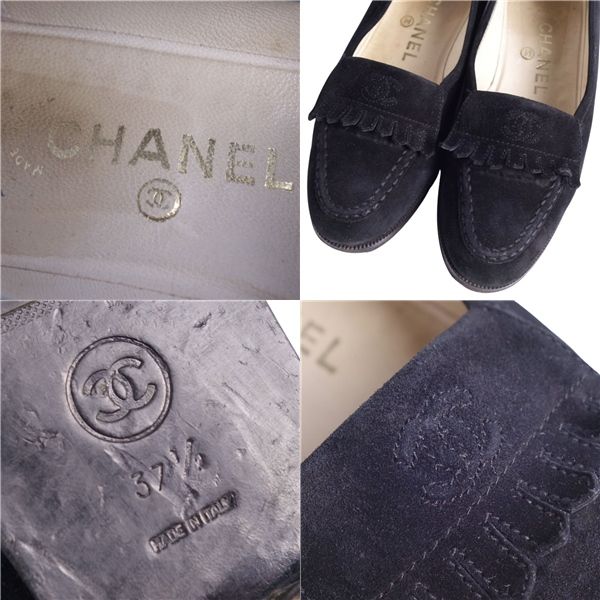美品 Vintage シャネル CHANEL ローファー モカシン ココマーク Vintage シャネル CHANEL ローファー モカシン ココマーク キルト