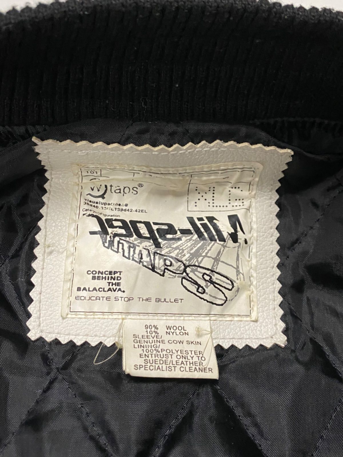 WTAPS EMPIRE‘S SERVICES アームレザースタジャン 希少】WTAPS EMPIRE'S SERVICES アームレザースタジャン