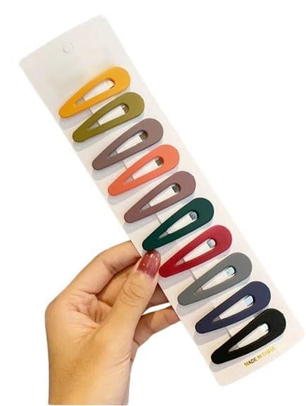 【特価セール】韓国スタイル 10個セット ヘアクリップ 5cm 前髪 ヘアピン パッチンピン カラーピン 髪留め 髪飾り パッチン留め 子供 女性 ヘアアクセサリ… (Type2)