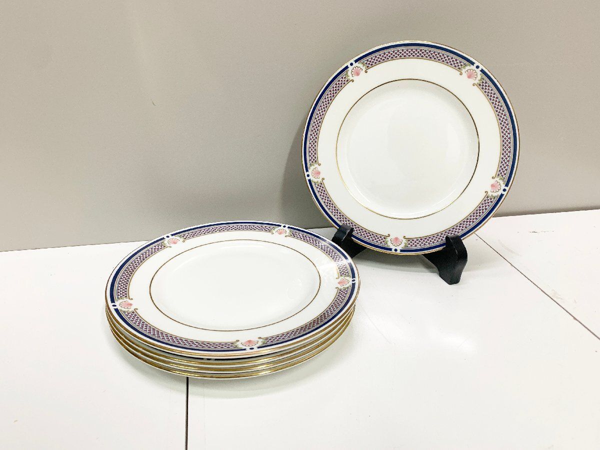 ◆ウェッジウッド WEDGWOOD ウェーバリー WAVERLEY プレート お皿 5枚セット 直径17.5cm 洋食器 ヴィンテージ 他383
