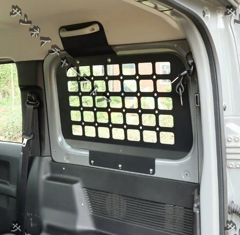 スズキジムニーの2019-2025新モデルJB74 JIMNYキット内窓の拡張ラゲッジラックを装着します