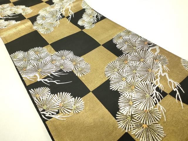 平和屋着物●本疋田絞り　小紋　市松文様　黒地　正絹　逸品　AAAQ0472np 平和屋着物○本疋田絞り 小紋 市松文様 黒地 正絹 逸品 AAAQ0472np