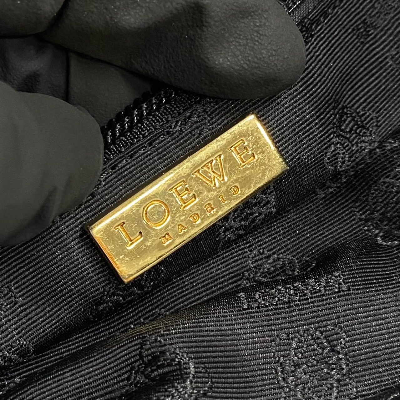 極 美品 希少品 LOEWE ロエベ レザー 本革 ハラコ ヒョウ柄