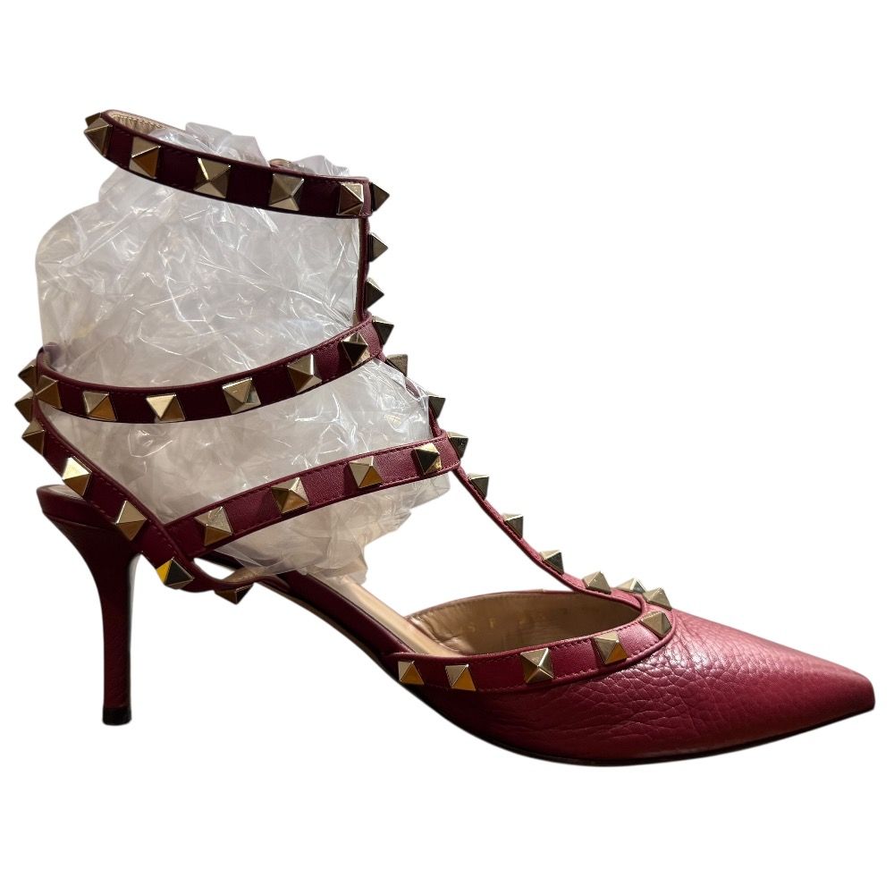 VALENTINO スタッズ付きレッドハイヒール 36 Valentino スタッズ付き