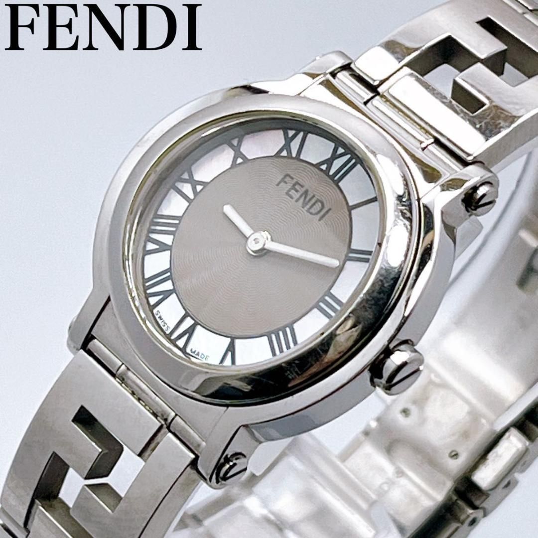 19 フェンディ オロロジ 6100L ラウンド シェル レディース 腕時計