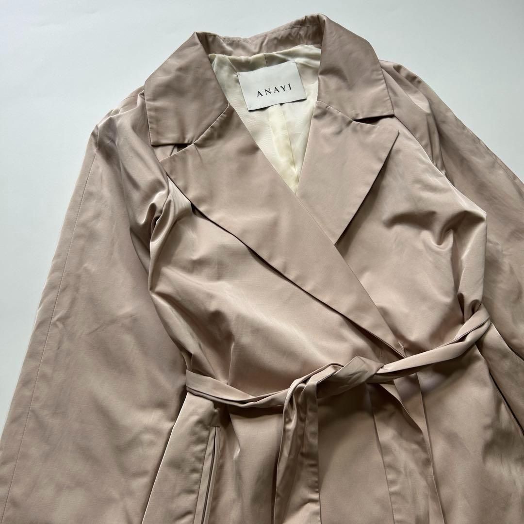 ANAYI アナイ スプリングコート トレンチコート ピンク ロングコート