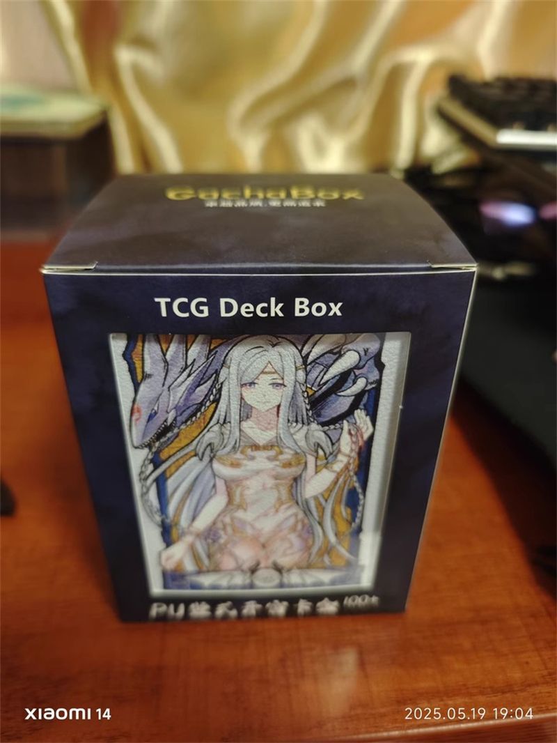 遊戯王 デッキケース レザー調 青き眼の乙女 キサラ ブルー