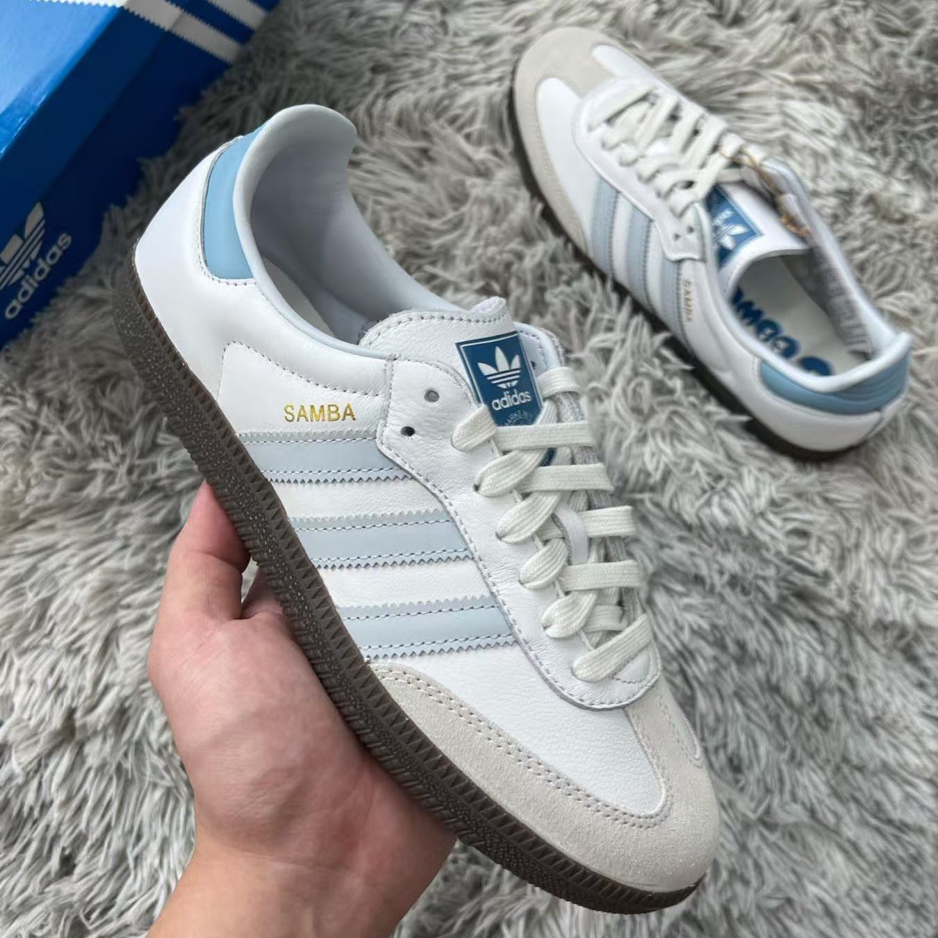 アディダス サンバ OG SAMBA OG クリアスカイブルー（ADIDAS ORIGINALS SAMBA OG FOOTWEAR WHITE/CLEAR SKY/BLUE アディダス オリジナルス サンバ OG JI2003