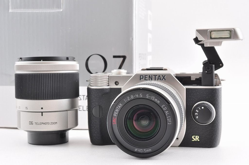 シャッター回数3692回 ペンタックス Pentax Q 7 シルバー ミラーレス一眼カメラ 1240万画素 02 5 15 mm 06 45 レンズキット