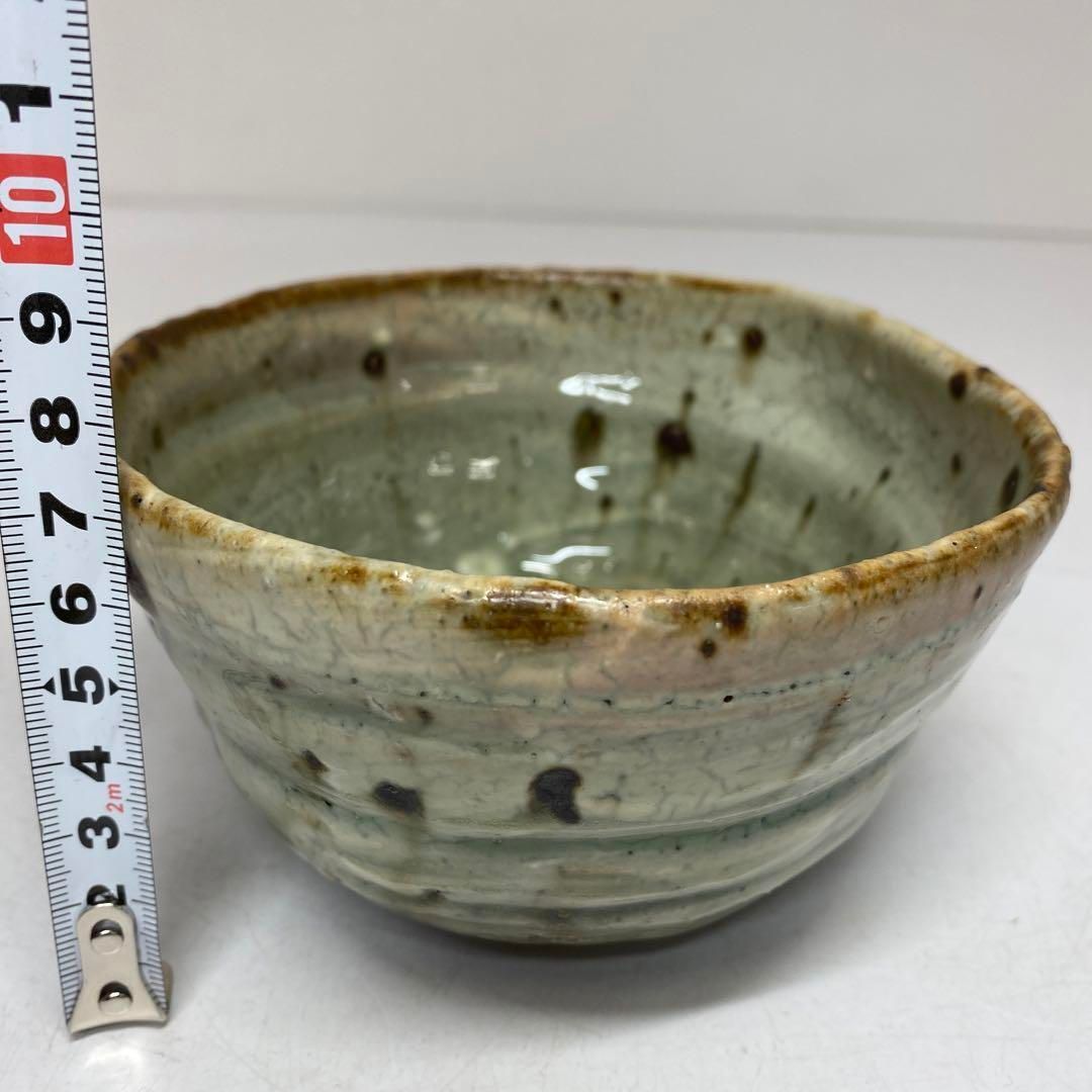 水野澤三(名工)陽山窯　美濃茶碗　共箱 直径12.3cm 東H5-1223① 水野澤三(名工)陽山窯 美濃茶碗 共箱 直径12.3cm 東H5-