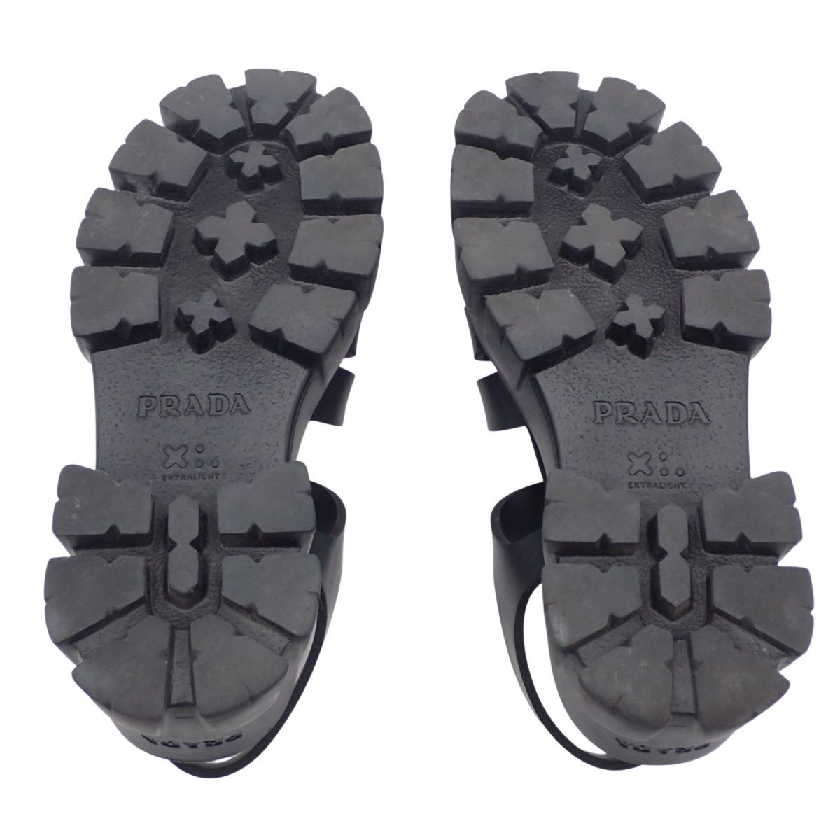 PRADA プラダ モノリス ラバー サンダル 38 ブラック プラダ モノリス ラバー サンダル | PRADA