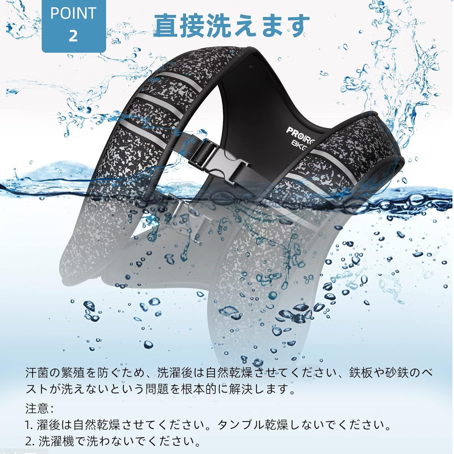 PROIRON ウェイトベスト5kg 重り ベスト トレーニング ベスト