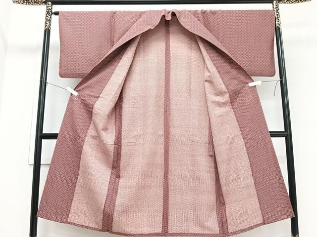 平和屋着物▽道行コート 単衣 雨コート 吉祥文 ロング丈 正絹 逸品