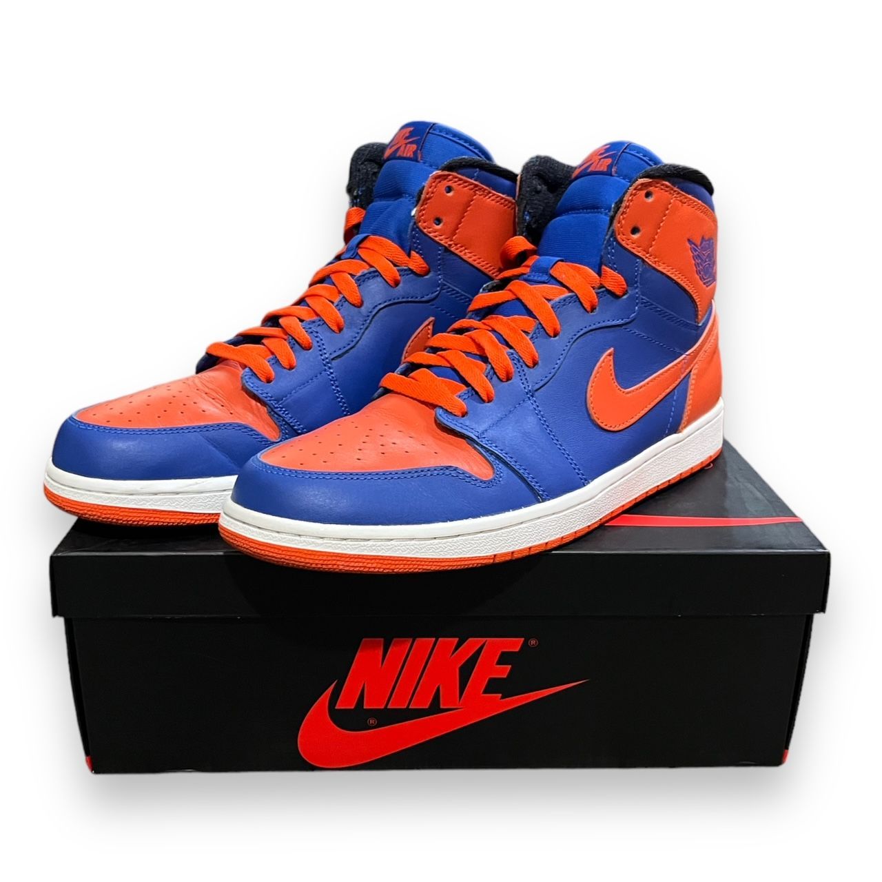 美品 NIKE AIR JORDAN 1 RETRO KNICKS 555088-407 ニックス ジョーダン1 スニーカー ナイキ 30cm  54876A