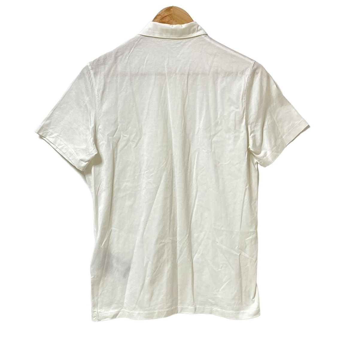 PRADA(プラダ) 半袖ポロシャツ サイズS メンズ - 白×レッド×黒