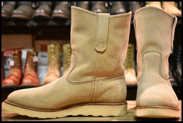 7E 08年 レッドウィング 8168 スエード ペコス ホーソーン アビレーン ラフアウト プルオン ブーツ redwing pecos HOPESMORE FI079