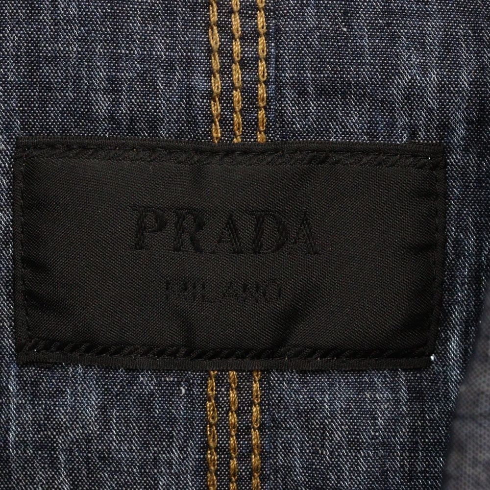 PRADA (プラダ) 24SS 胸三角ロゴプレート付 シャンブレー PRADA (プラダ) 24SS 胸三角ロゴプレート付 シャンブレー