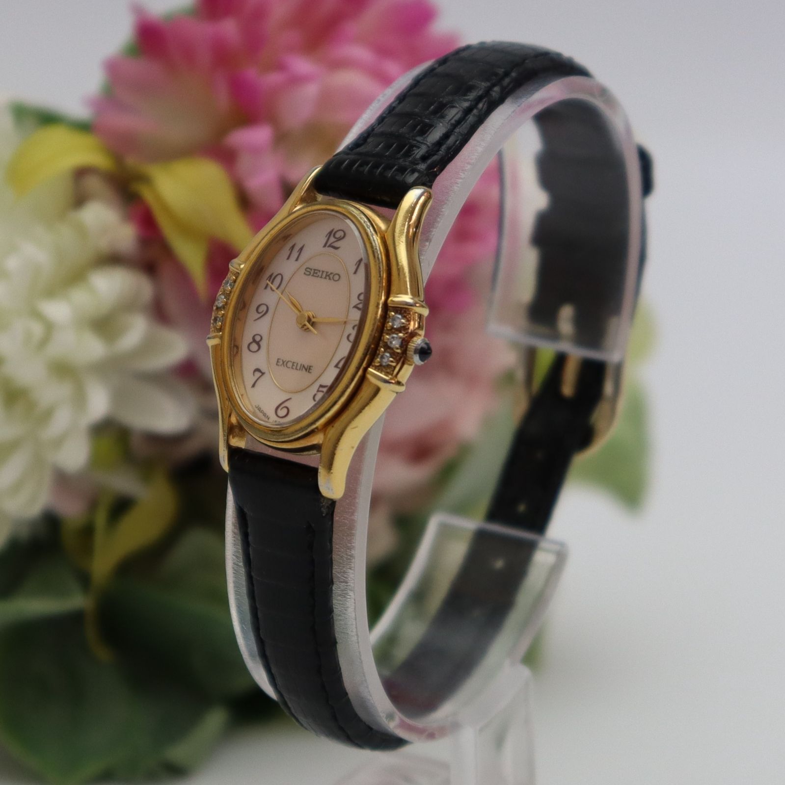SEIKO エクセリーヌ セイコー 6Pダイヤ ピンク シェル レディース セイコー エクセリーヌ クォーツ 6Pダイヤ ピンクシェル文字盤