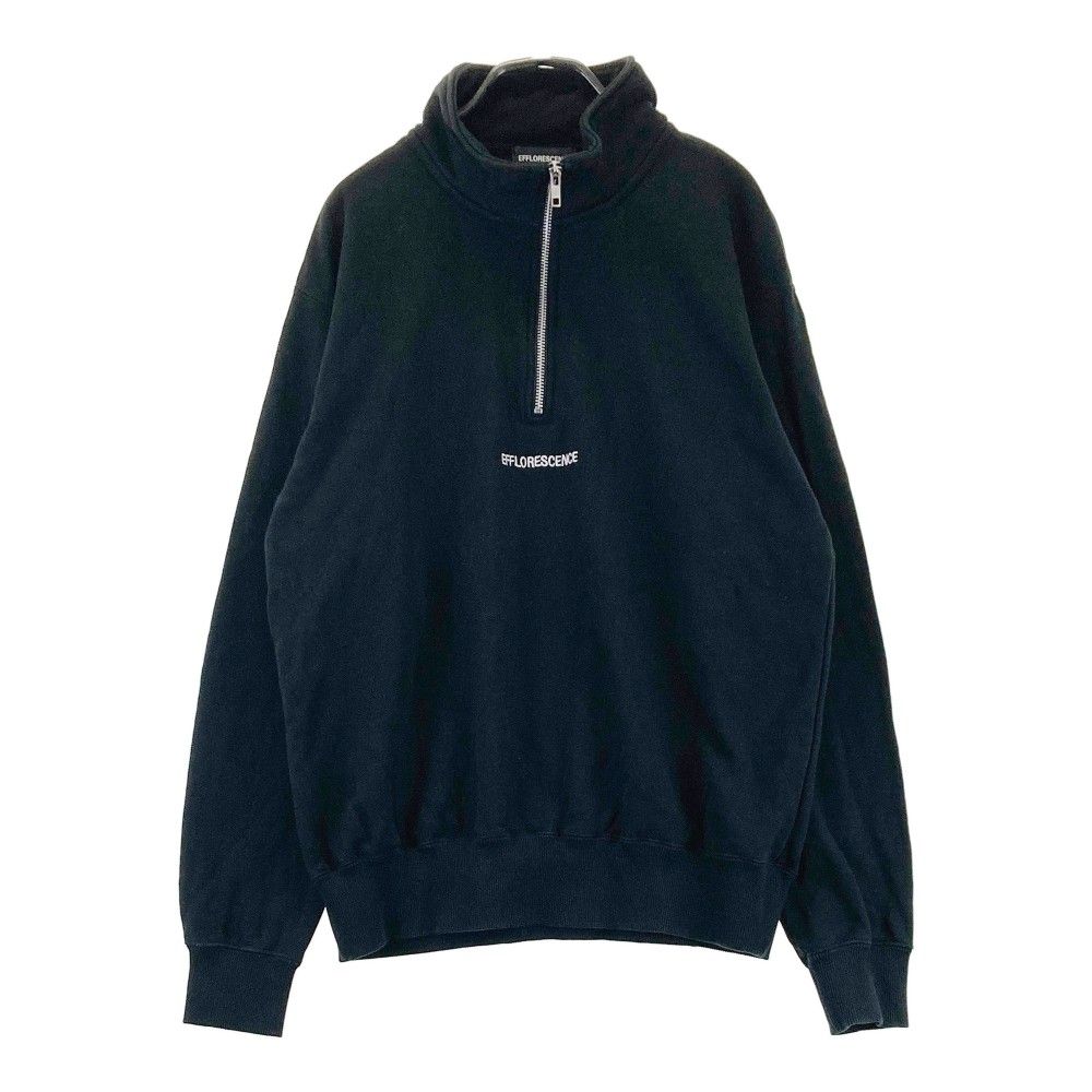 サイズ M EFFLORESCENCE エフロレッセンス ハーフジップスウェット ブラック系 240101448581 ゴルフウェア メンズ ストスト