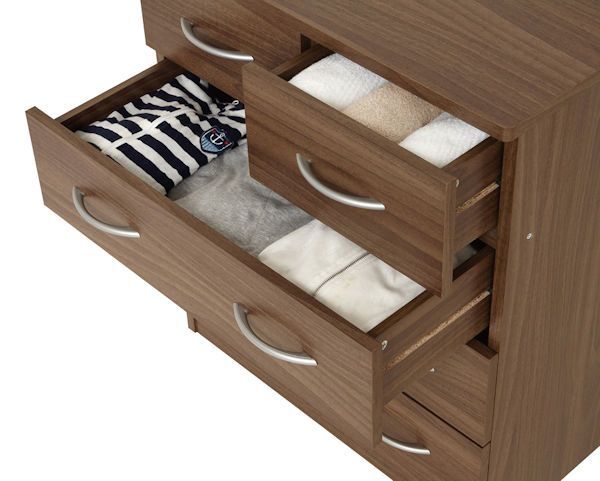 衣類収納チェスト幅60cm ウォルナット系 収納 新生活 タンス（1173）