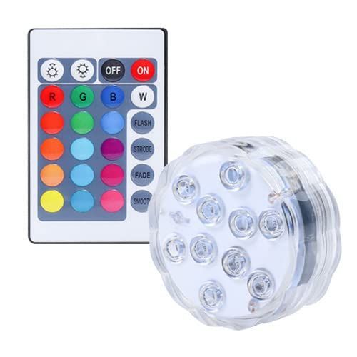 新品 LED潜水ライト 水槽照明 バスライト インテリア 電池式 リモコン 無線 防水 お風呂 おしゃれ バスタブ 水中ライト