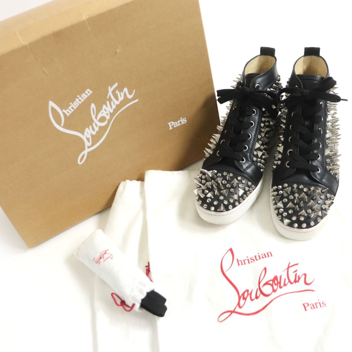 良品□クリスチャンルブタン 3151068 LOUIS PIK PIK FLAT スパイク 
