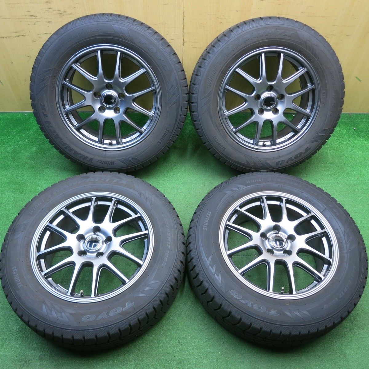 バリ溝 23年 キレイ 9.5分 スタッドレス 225|65R17 トーヨー ウインター トランパス TX ZACK JP-205 MONZA 17インチ PCD114.3|5H 5041803TNス